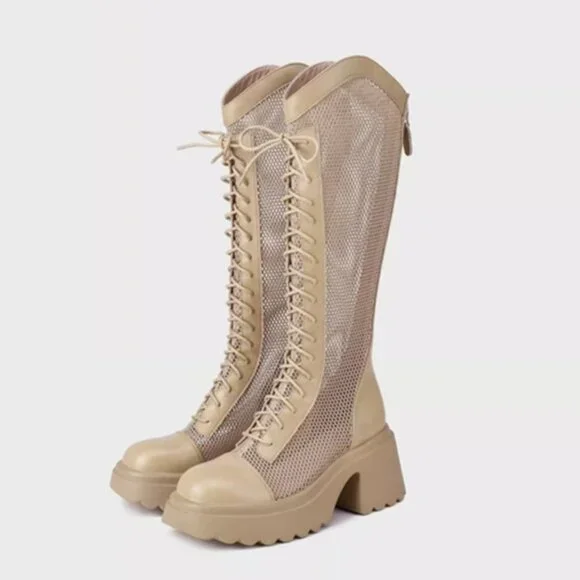 Ladies Shoes Lace up Boots - Picture 4 of 4